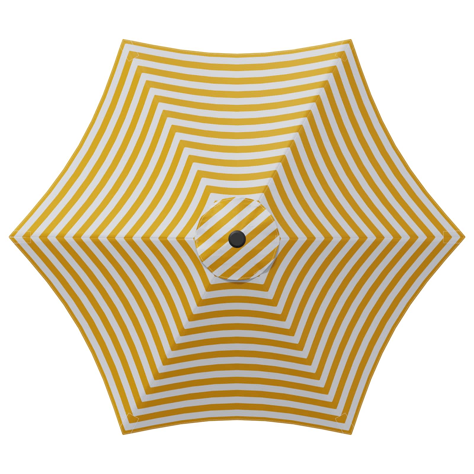Garten Sonnenschirm mit LED-Lichtern 230 x 230 cm Polyester