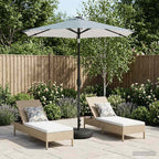 Garten Sonnenschirm mit LED-Lichtern 230 x 230 cm Polyester