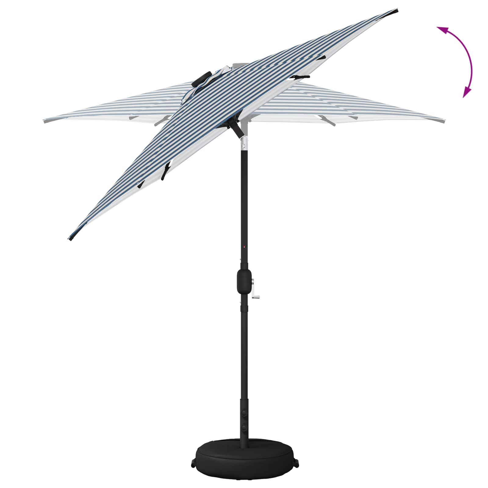 Garten Sonnenschirm mit LED-Lichtern 230 x 230 cm Polyester