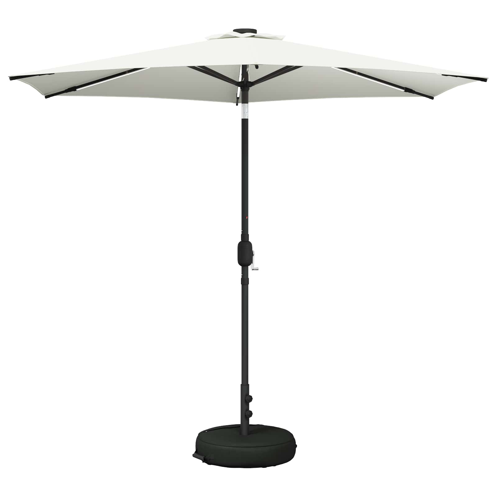 Garten Sonnenschirm mit LED-Lichtern 270 x 270 cm Polyester