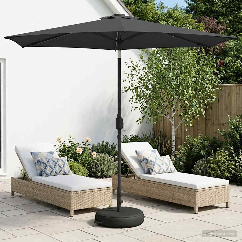 Garten Sonnenschirm mit LED-Lichtern 270 x 270 cm Polyester
