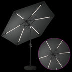 Garten Sonnenschirm mit LED-Lichtern 270 x 270 cm Polyester