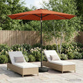 Garten Sonnenschirm mit LED-Lichtern 270 x 270 cm Polyester