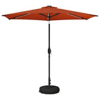 Garten Sonnenschirm mit LED-Lichtern 270 x 270 cm Polyester