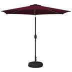 Garten Sonnenschirm mit LED-Lichtern 270 x 270 cm Polyester