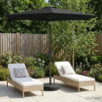 Garten Sonnenschirm mit LED-Lichtern 270 x 270 cm Polyester