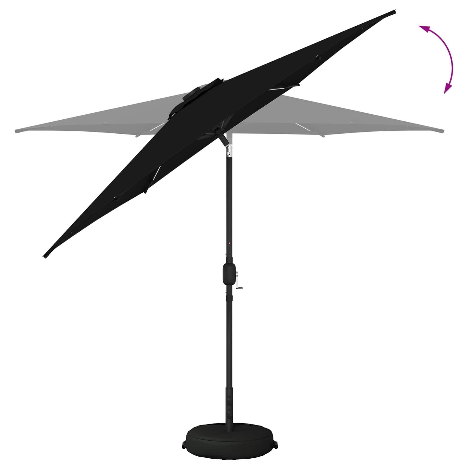 Garten Sonnenschirm mit LED-Lichtern 270 x 270 cm Polyester