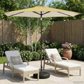 Garten Sonnenschirm mit LED-Lichtern 270 x 270 cm Polyester