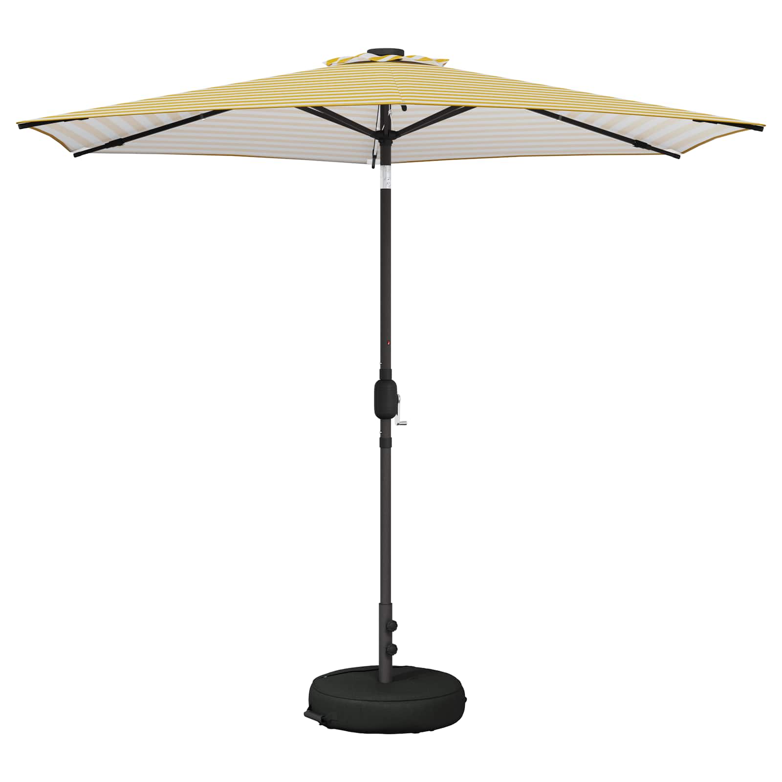 Garten Sonnenschirm mit LED-Lichtern 270 x 270 cm Polyester