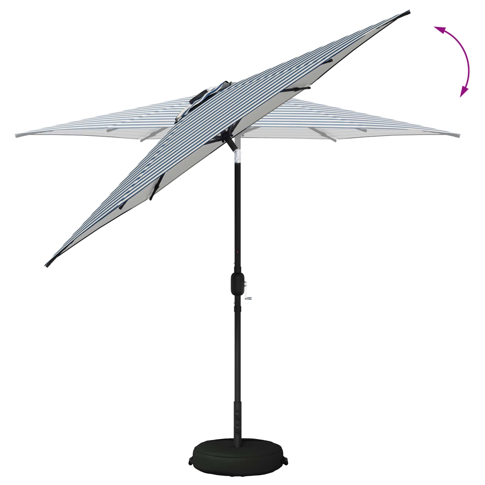 Garten Sonnenschirm mit LED-Lichtern 270 x 270 cm Polyester