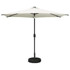 Garten Sonnenschirm mit LED-Lichtern 300 x 300 cm Polyester