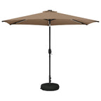 Garten Sonnenschirm mit LED-Lichtern 300 x 300 cm Polyester