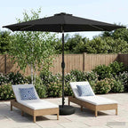 Garten Sonnenschirm mit LED-Lichtern 300 x 300 cm Polyester