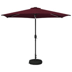 Garten Sonnenschirm mit LED-Lichtern 300 x 300 cm Polyester