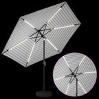 Garten Sonnenschirm mit LED-Lichtern 300 x 300 cm Polyester
