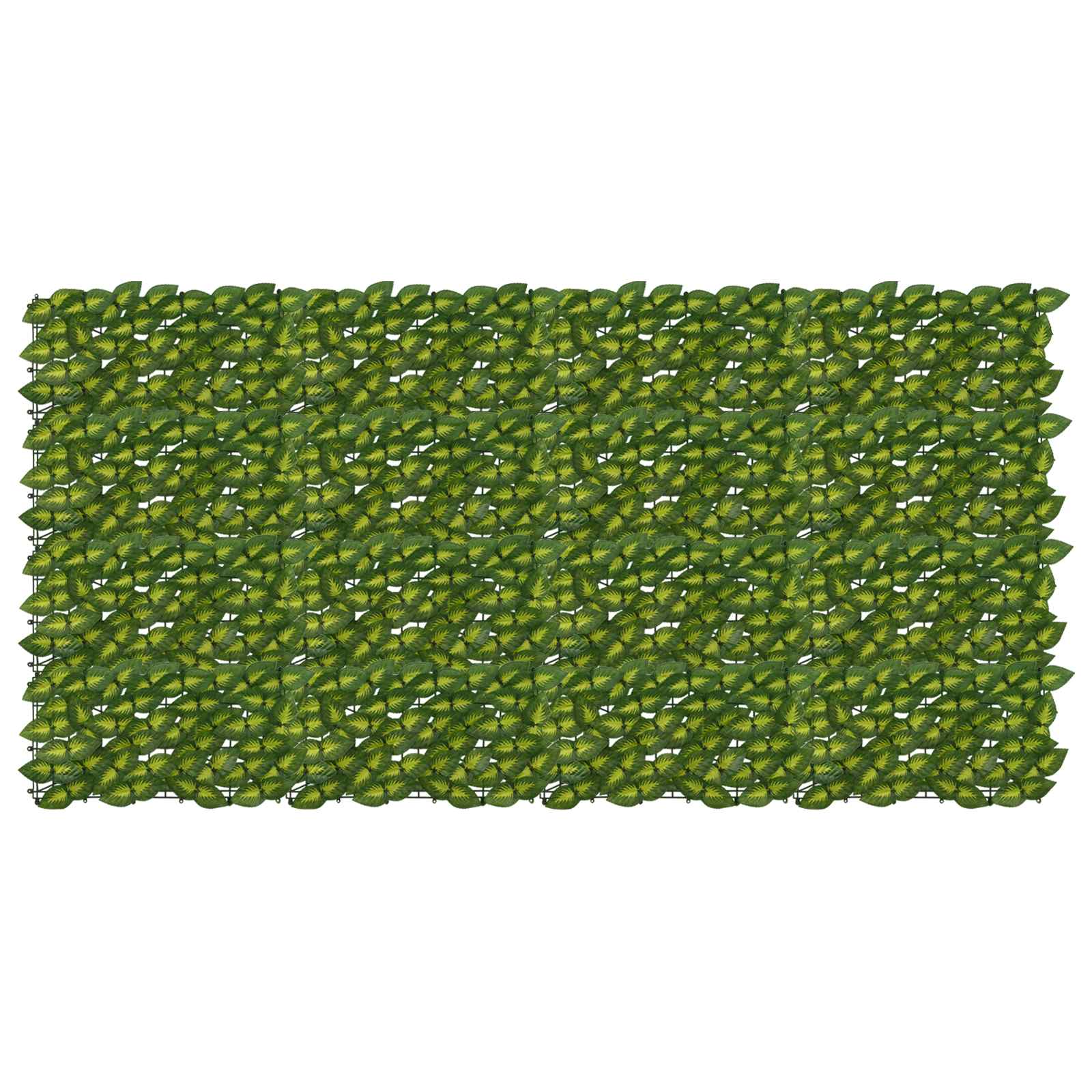 Balkonsichtschutz mit Blättern Grün und Gelb 200 x 100 cm