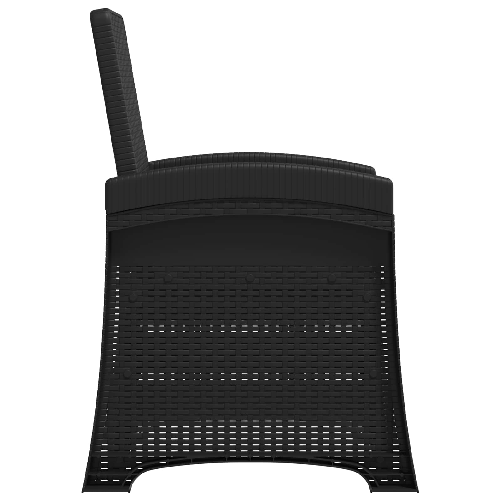 Liegesessel Garten Rattan-Optik Anthrazit PP