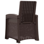 Liegesessel Garten Rattan-Optik Braun PP