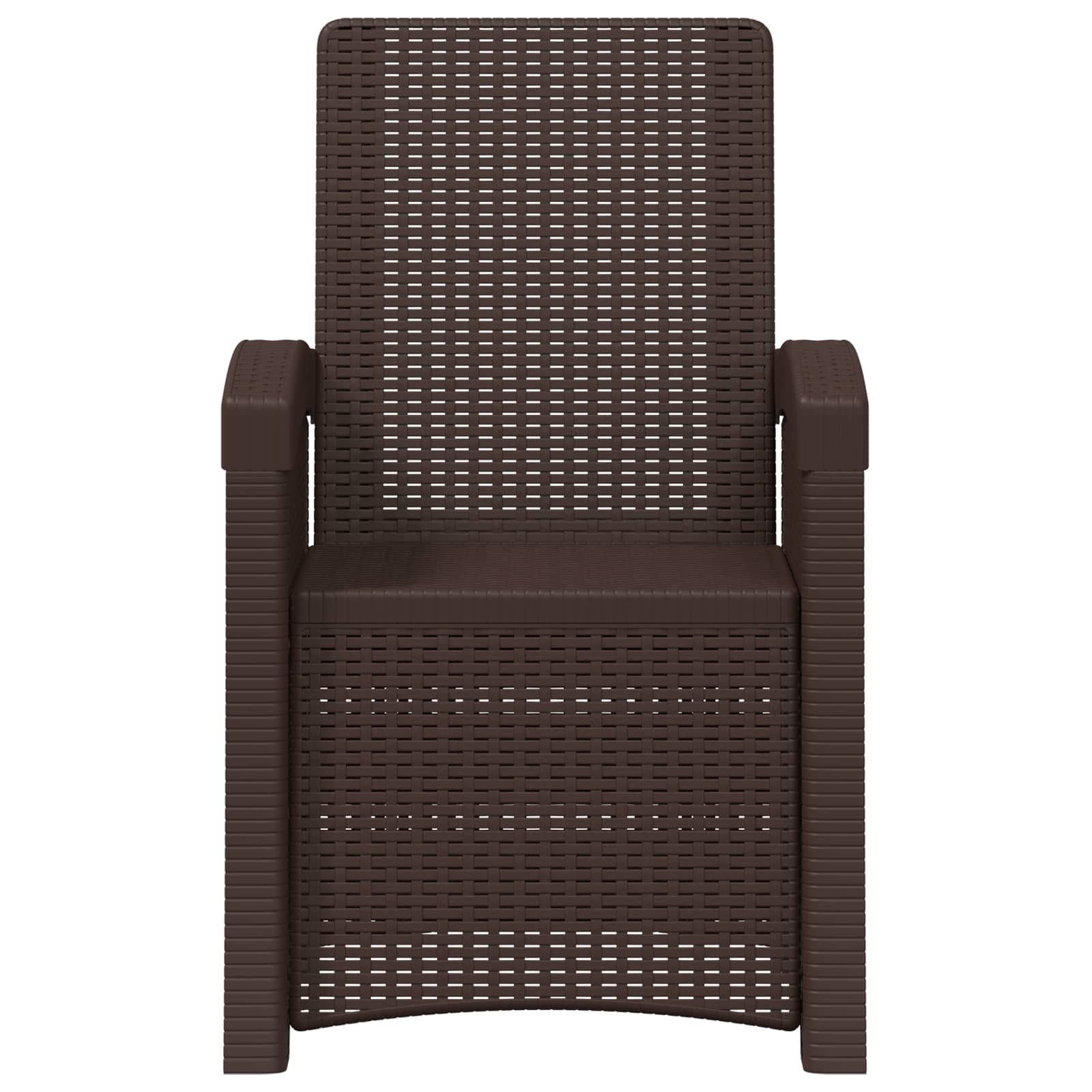 Liegesessel Garten Rattan-Optik Braun PP