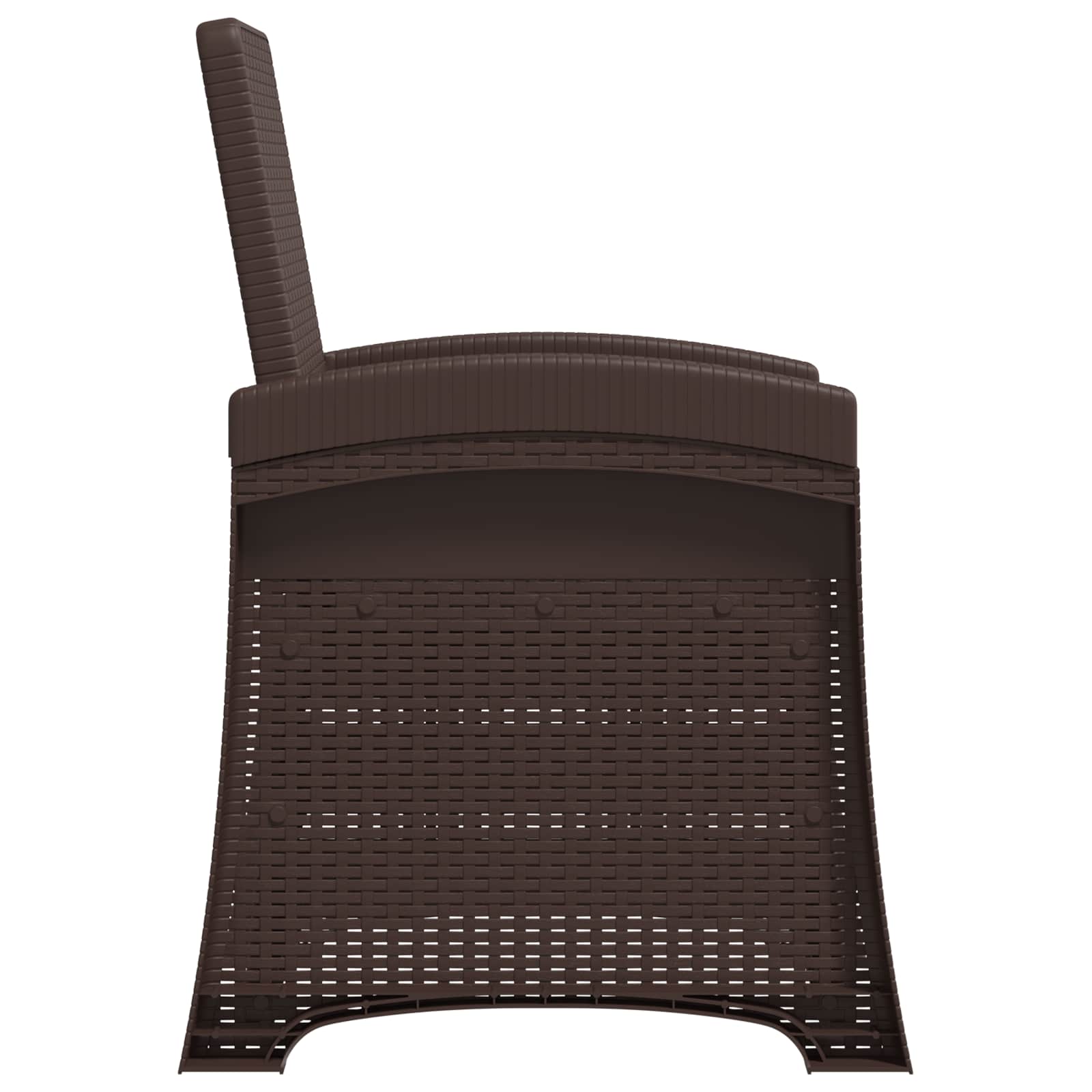 Liegesessel Garten Rattan-Optik Braun PP