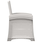 Garten-Liegesessel Rattan-Optik Weiß PP