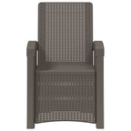 Liegesessel Garten Rattan-Optik Hellgrau PP