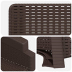 Liegesessel Garten Rattan-Optik 2 pcs Braun PP