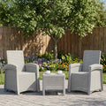Liegesessel Garten Rattan-Optik 2 pcs Weiß PP