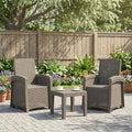 Liegesessel Garten Rattan-Optik 2 pcs Hellgrau PP