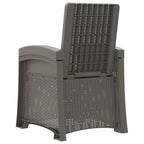 Liegesessel Garten Rattan-Optik 2 pcs Hellgrau PP