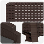 Liegesessel Garten Rattan-Optik Braun und Anthrazit PP