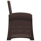 Liegesessel Garten Rattan-Optik Braun und Taupe PP