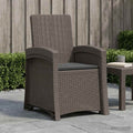 Liegesessel Garten Rattan-Optik Hellgrau und Anthrazit PP