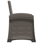 Liegesessel Garten Rattan-Optik Hellgrau PP