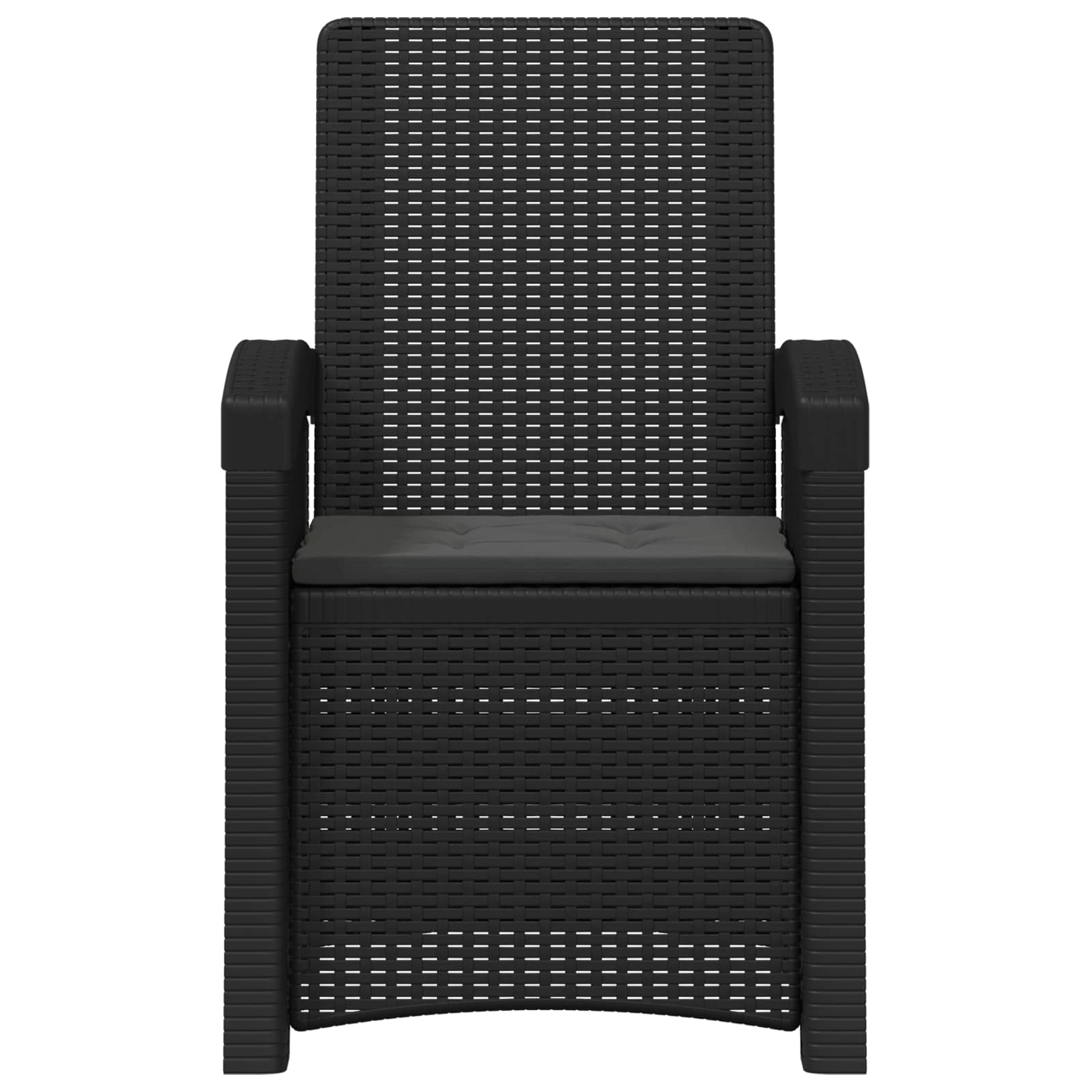 Liegesessel Garten Rattan-Optik 2 pcs Anthrazit PP