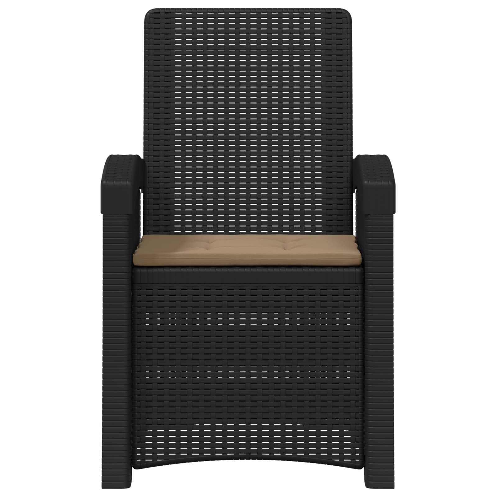 Liegesessel Garten Rattan-Optik 2 pcs Anthrazit und Taupe PP