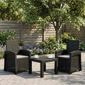 Liegesessel Garten Rattan-Optik 2 pcs Anthrazit und Hellgrau PP