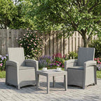 Liegesessel Garten Rattan-Optik 2 pcs Weiß und Hellgrau PP