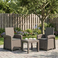 Liegesessel Garten Rattan-Optik 2 pcs Hellgrau und Anthrazit PP