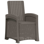 Liegesessel Garten Rattan-Optik 2 pcs Hellgrau und Anthrazit PP