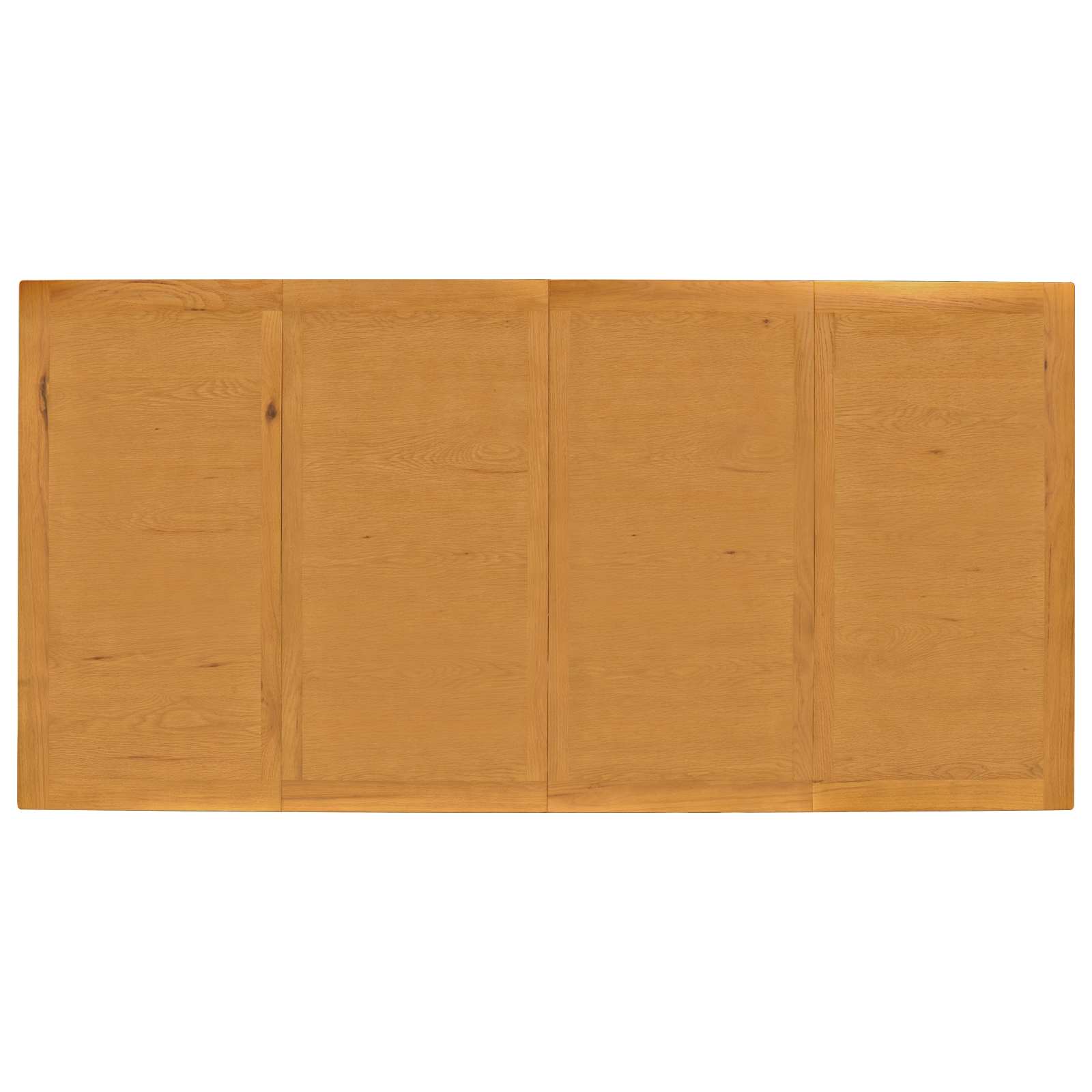 Esstisch 200 x 100 x 75 cm Massivholz Eiche Natur Rechtwinklig