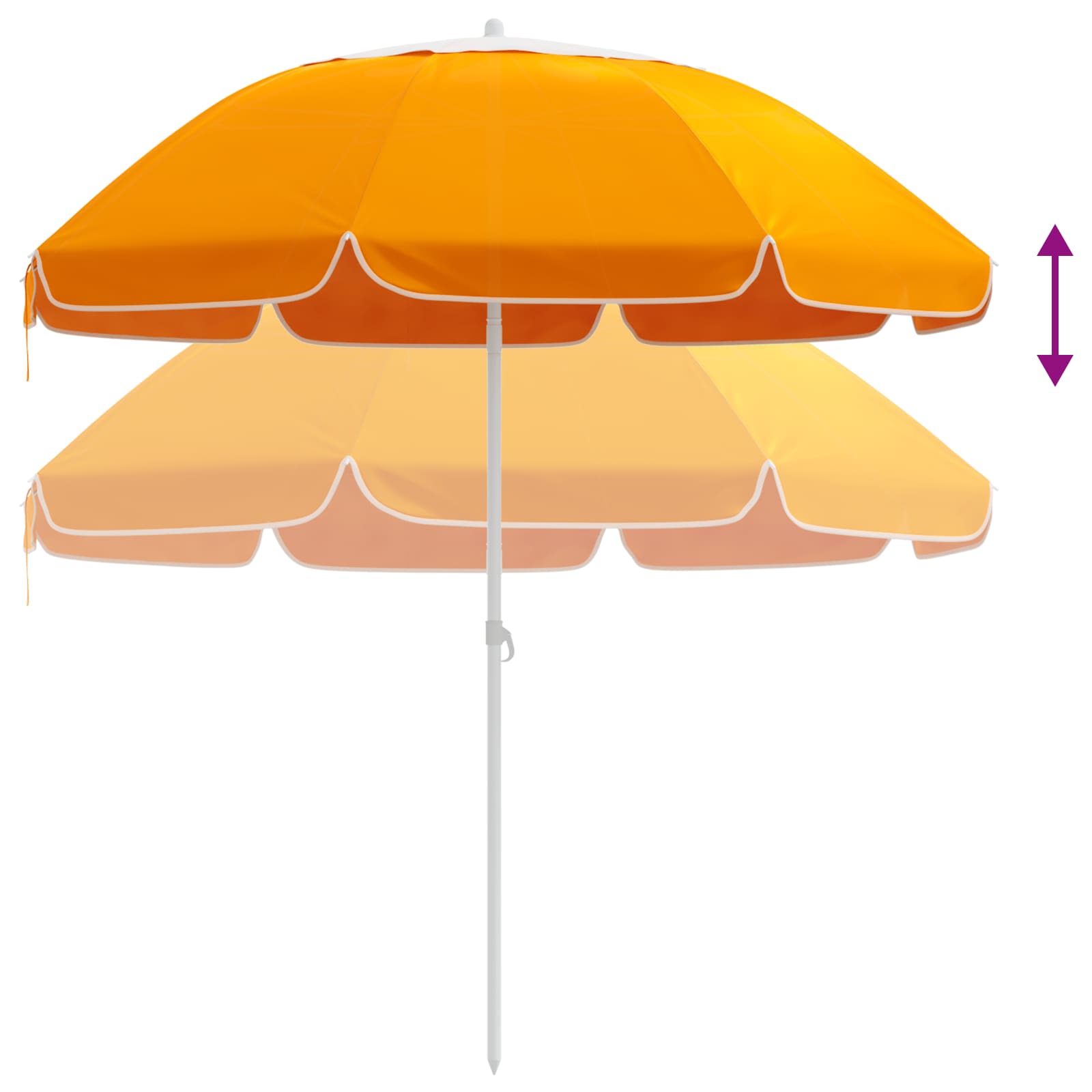 Garten-Sonnenschirm 160 cm 170T Polyester Orange