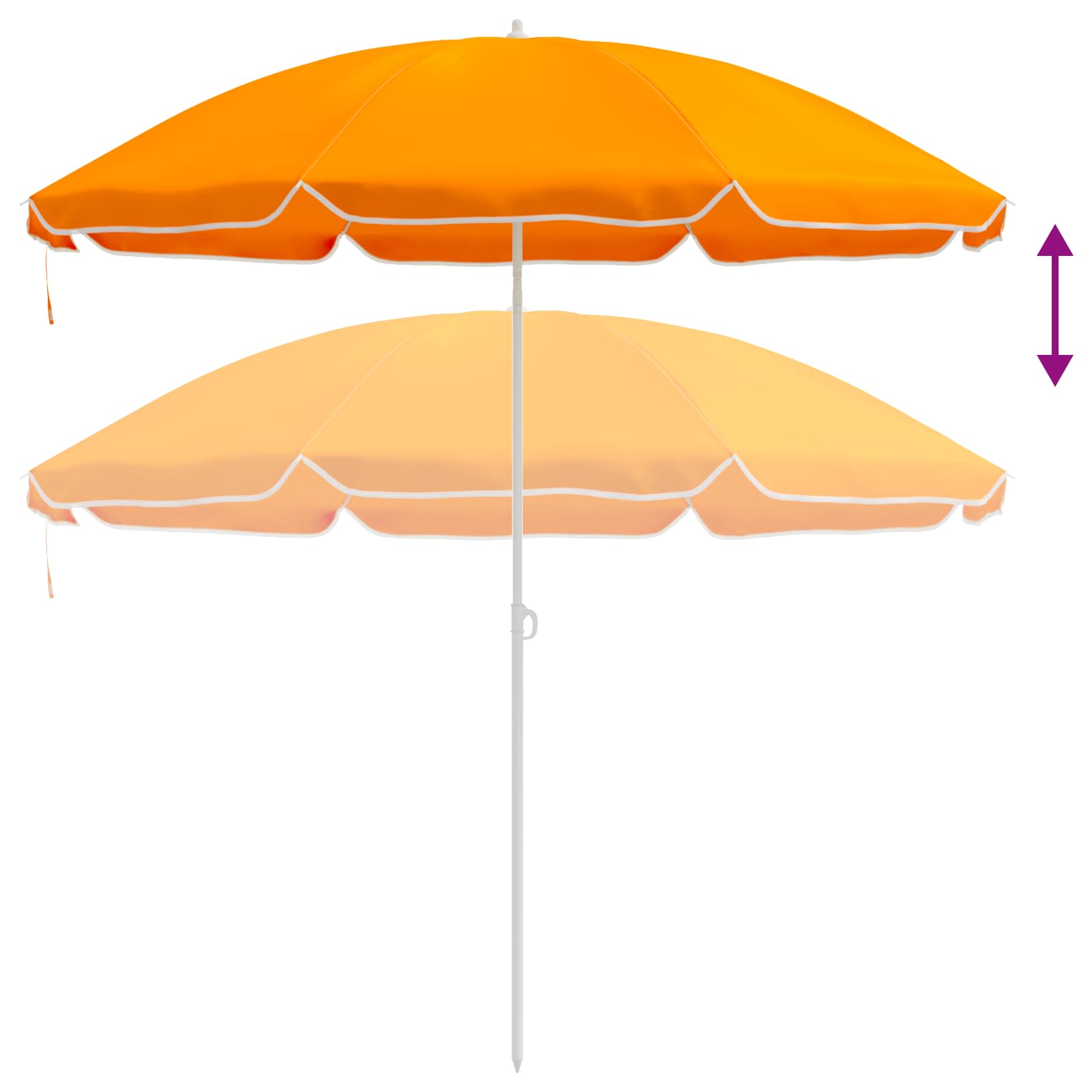 Garten-Sonnenschirm 240 cm 170T Polyester Orange