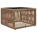 Gartentisch Beige und Schwarz 55 x 55 x 37 cm