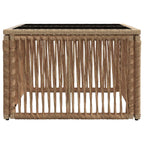 Gartentisch Beige und Schwarz 55 x 55 x 37 cm