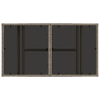 Gartentisch Grau 100 x 55 x 37 cm PE Rattan und Glas