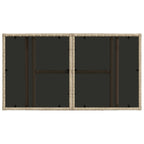 Gartentisch Beige 100 x 55 x 37 cm PE Rattan und Glas