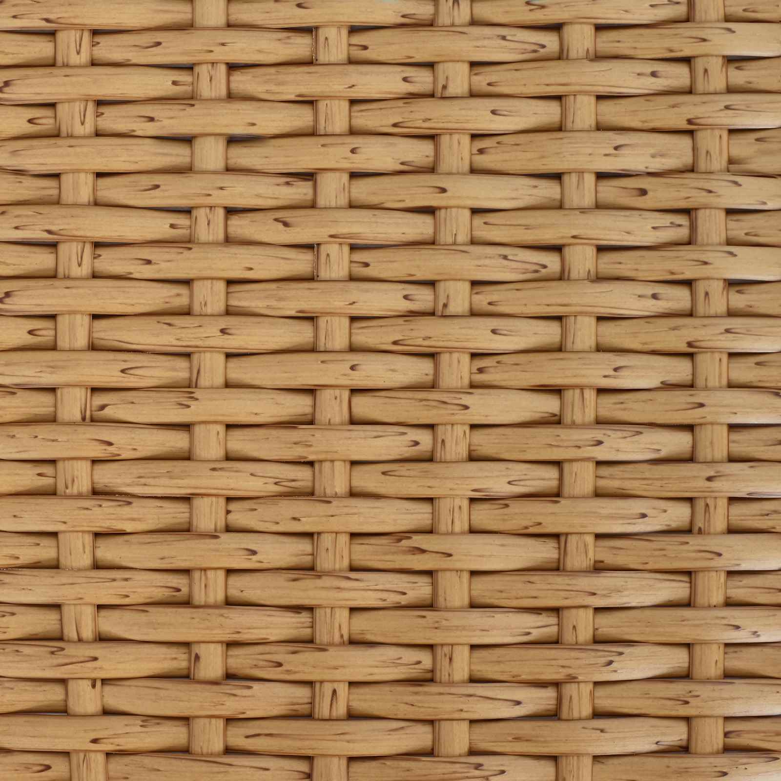 Gartentisch Natur 55 x 55 x 37 cm PE Rattan und Glas