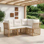 Outdoor-Sofagarnitur Natur Polyester