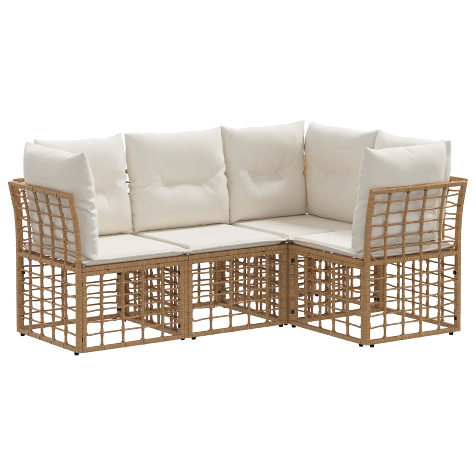 Outdoor-Sofagarnitur Natur Polyester
